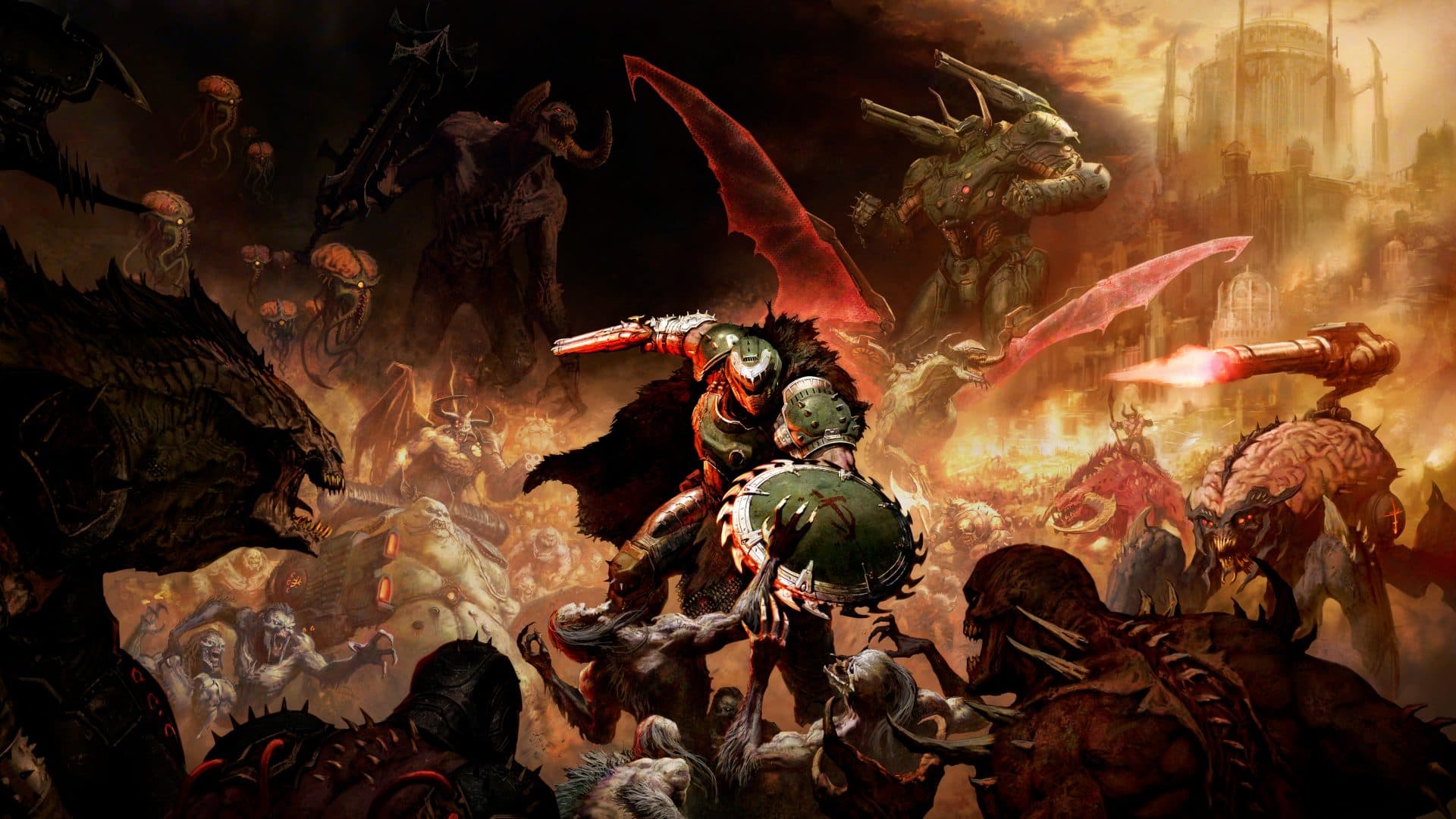 Arte oficial de DOOM The Dark Ages para PS5