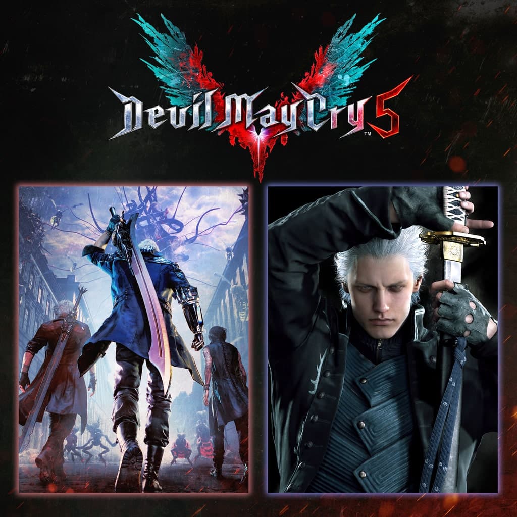 Arte de Devil May Cry 5 + Vergil usada como capa editorial da CFC Games