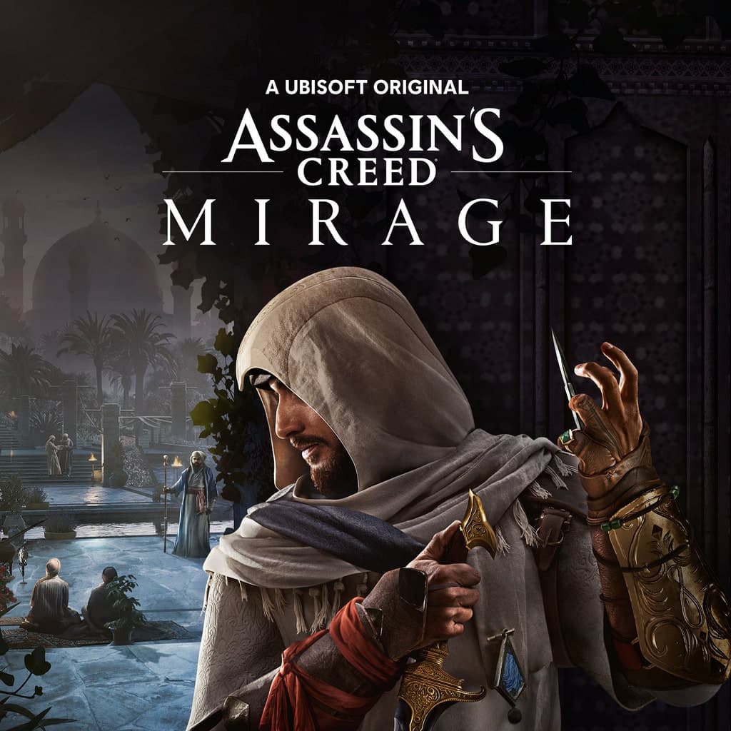 Arte de Assassins Creed Mirage usada como capa editorial da CFC Games