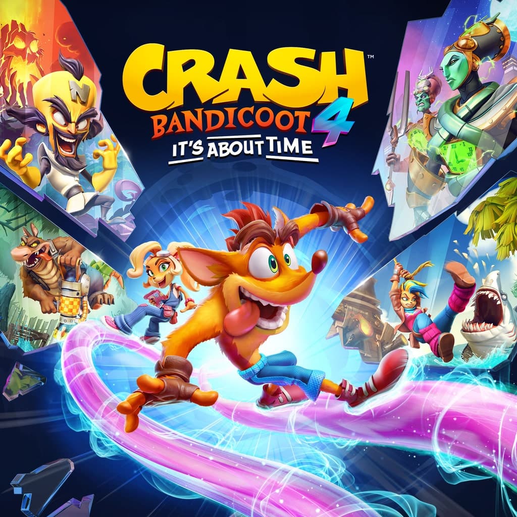 Arte de Crash Bandicoot 4: It's About Time usada como capa editorial da CFC Games