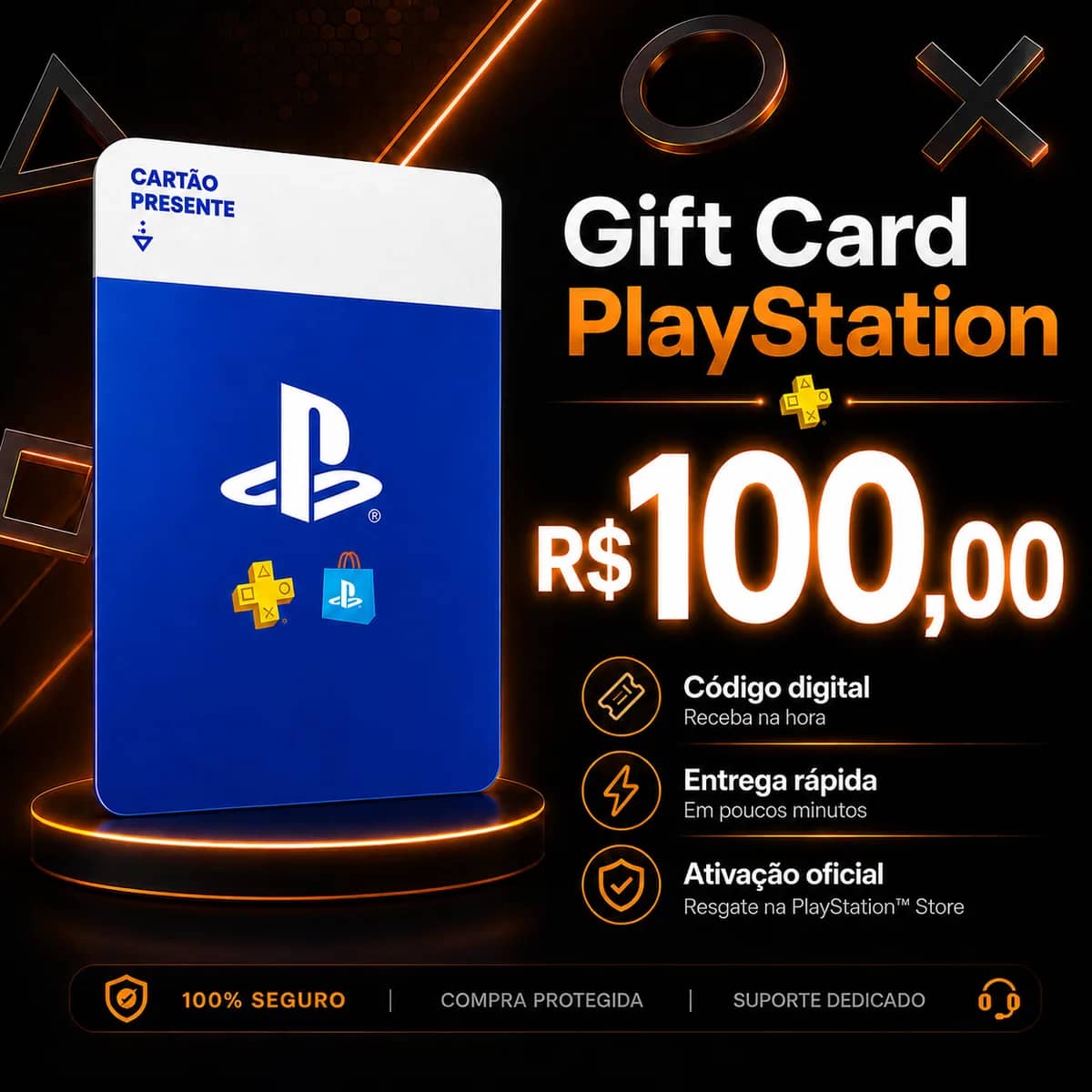 Gift Card PlayStation Store R$ 100,00