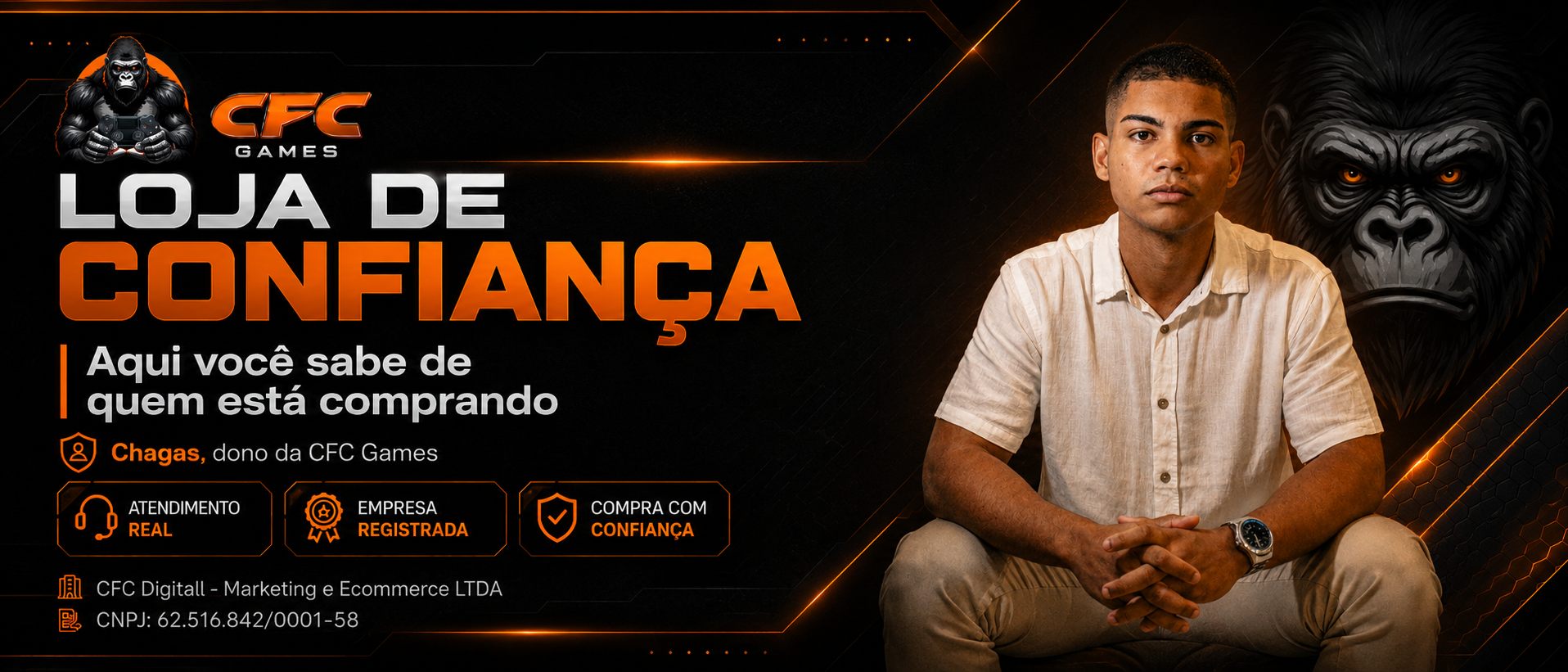 CFC Games - loja de confiança com Chagas, dono da CFC Games