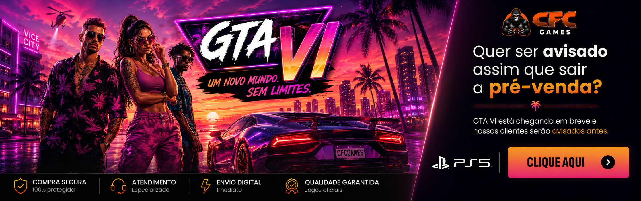 CFC Games - GTA 6 lista VIP para ser avisado da pré-venda