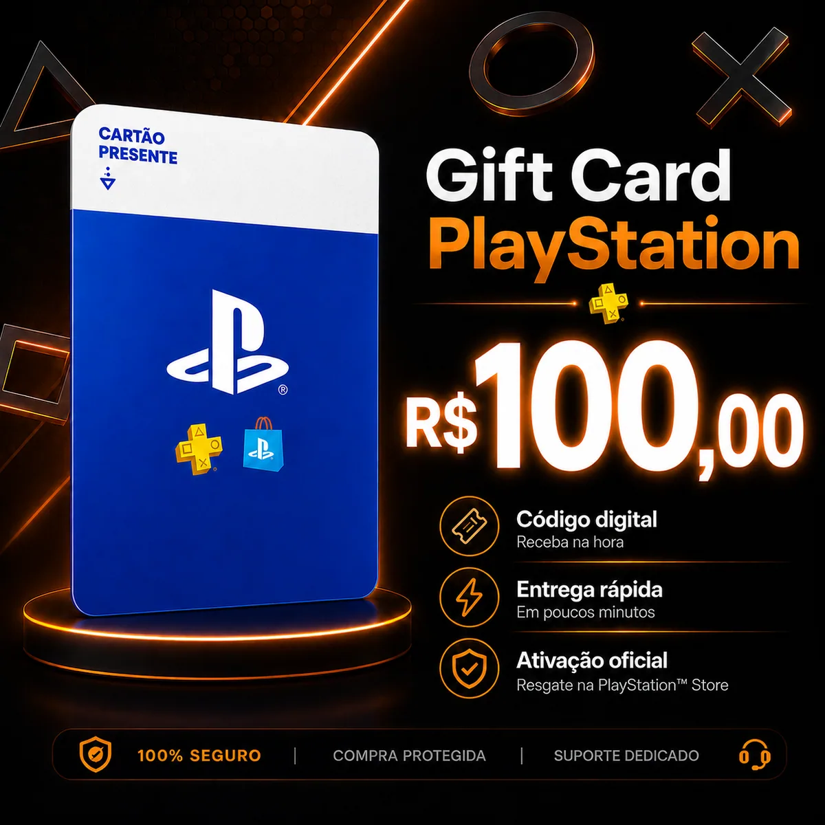 Gift Card PlayStation Store R$ 100,00