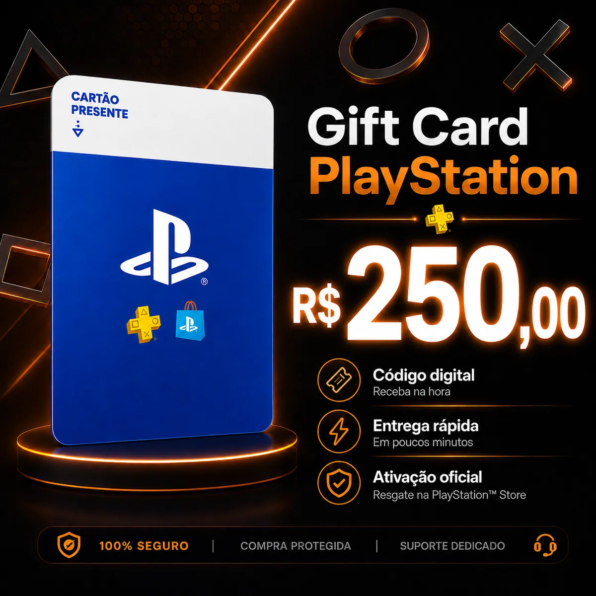 Gift Card PlayStation Store R$ 250,00